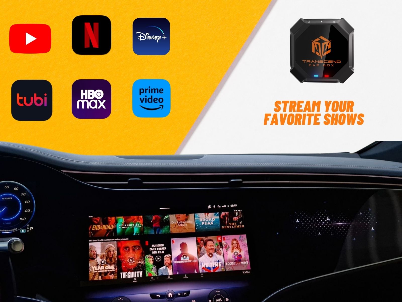 Watch Netflix in Any Car: Plug & Play CarPlay Box (30-Day Guarantee)