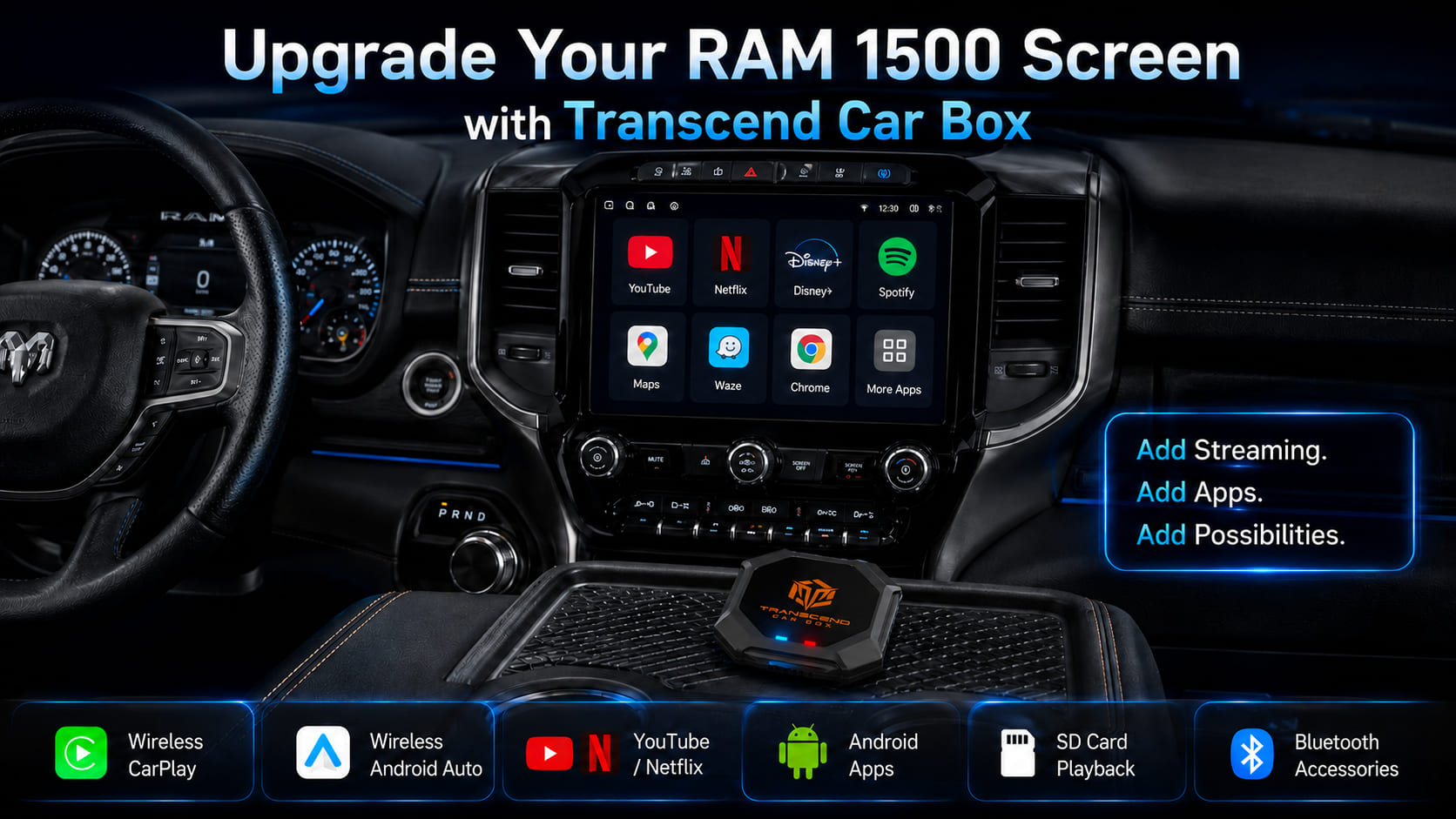 CarPlay AI Box for RAM 1500: Upgrade Your Truck Screen