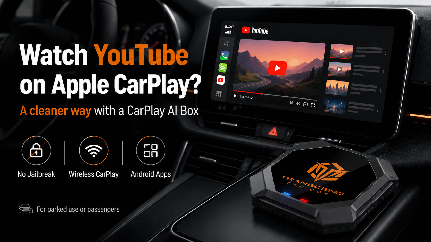 How to watch YouTube on Apple CarPlay with Transcend Car Box