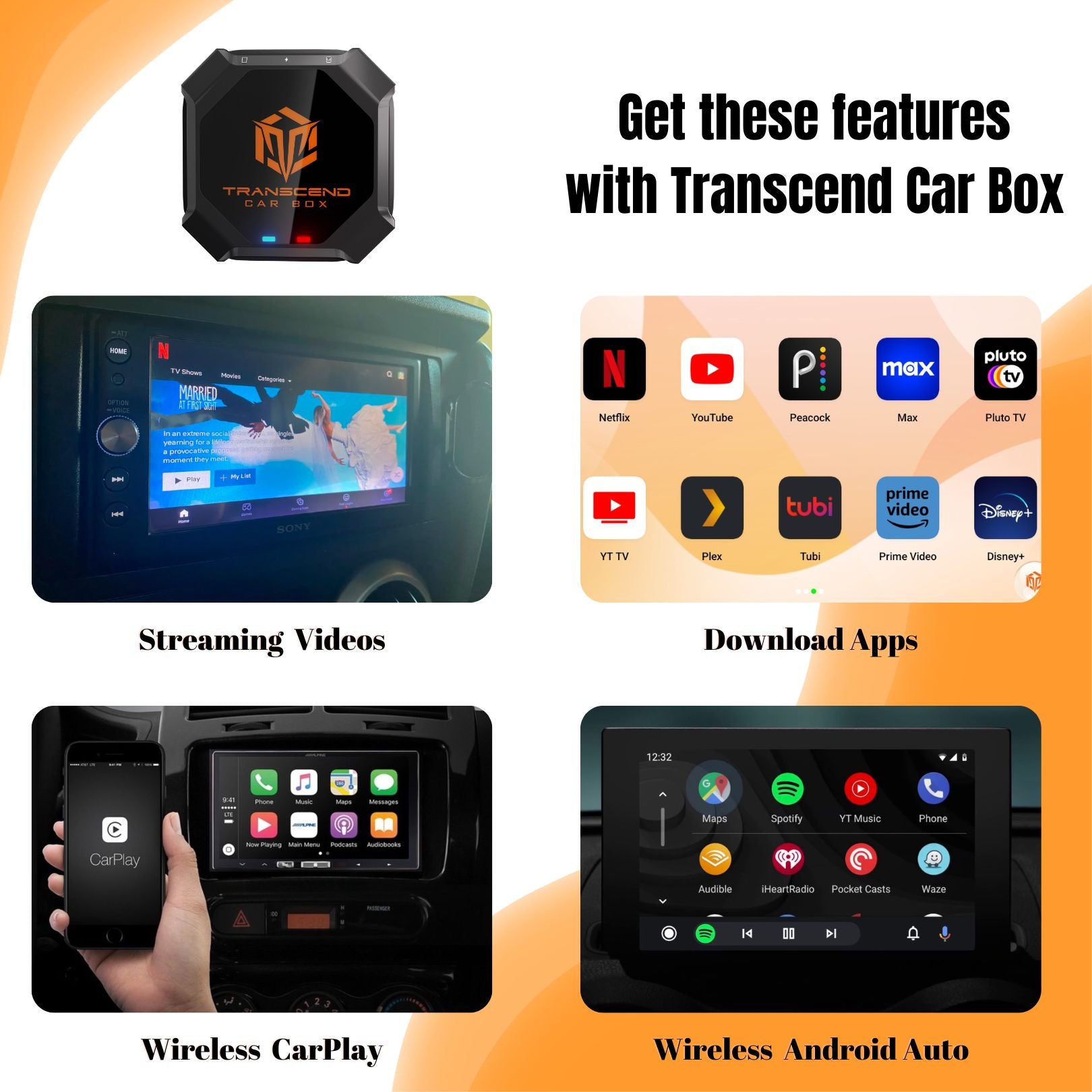 Watch Netflix on CarPlay using Transcend Car Box